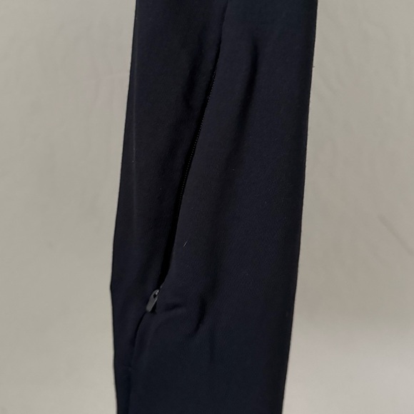 Athleta Black Cozy Dress with White Stripes - Picture 3 of 4